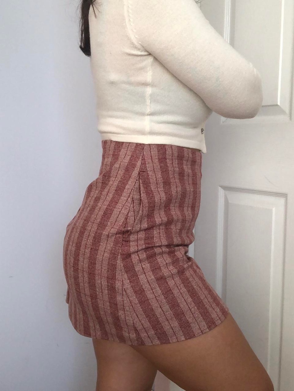 Wilfred New Classic Check Mini Skirt